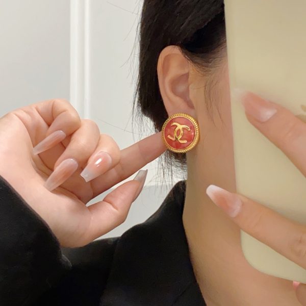 18K CC Red Earrings - 图片 5