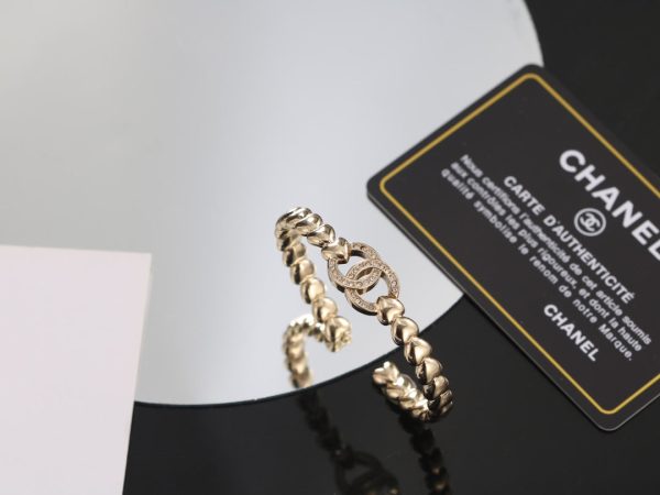 18K CC Open Cuff Bracelet - Image 2