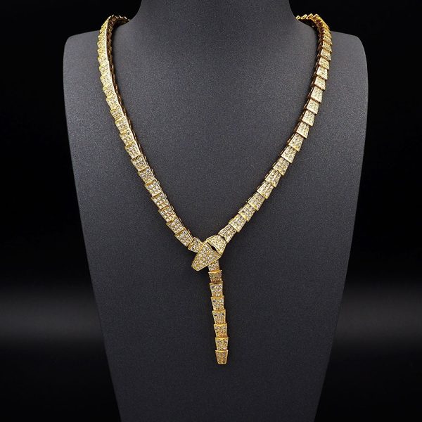18K BV Serpenti Viper Full Pavé Diamonds Necklace - 图片 3