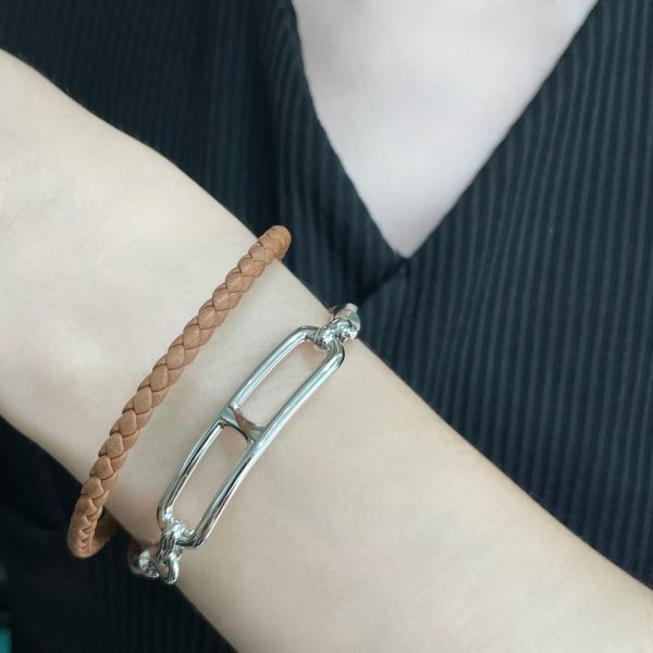 18K Roulis Double Tour Brown H Bracelet - 图片 3