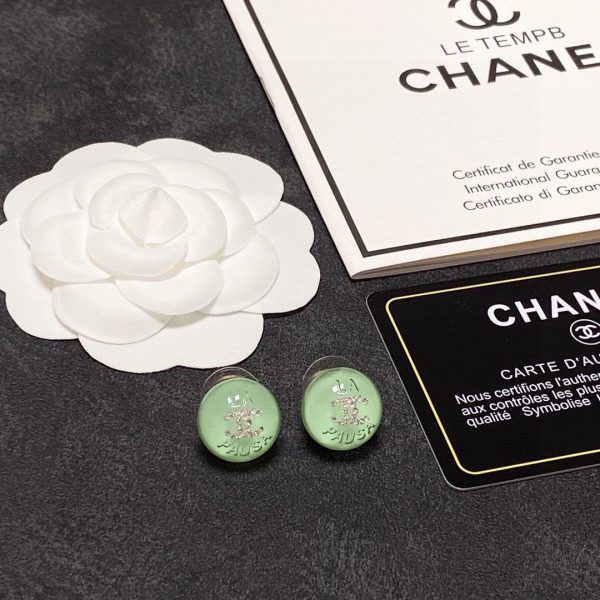 18K CC Green Earrings - 图片 7