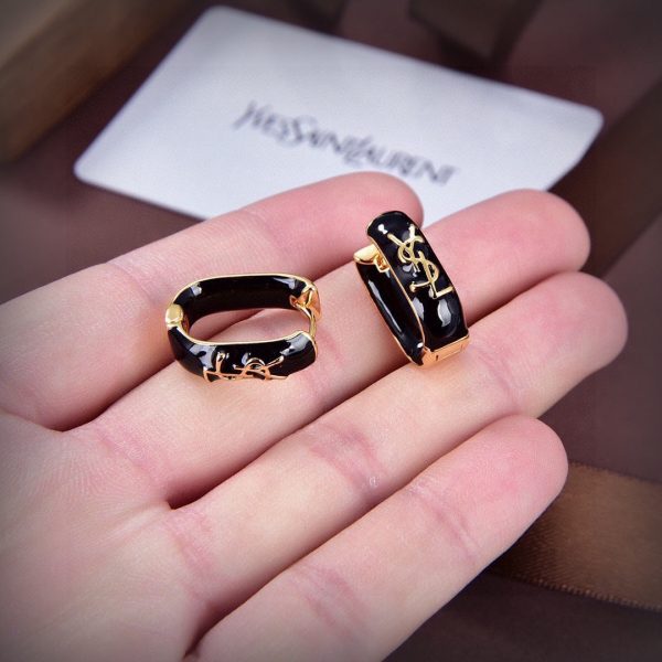 18K Saint Black Earrings - 图片 2