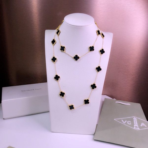 18K Vintage Alhambra 20 Motifs Long Necklace - Image 6