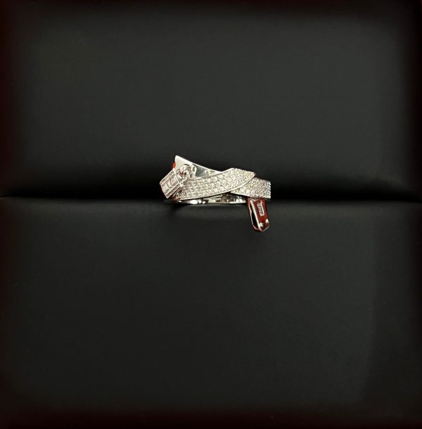 18K Kelly Gavroche Diamonds H Ring - 图片 4
