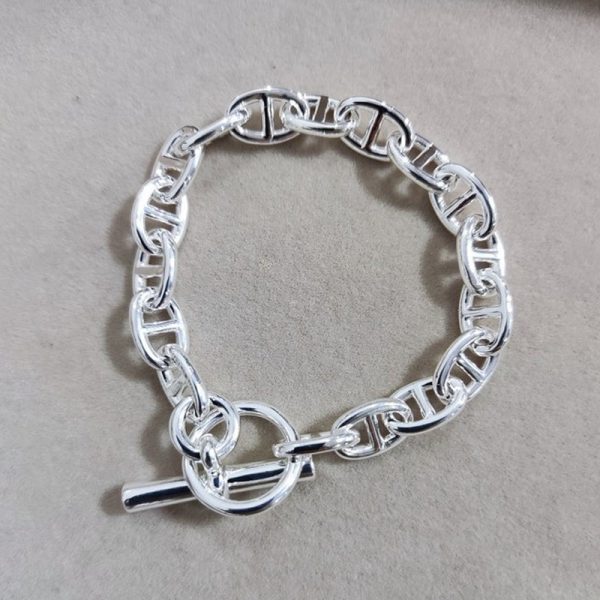 18K Her Chaîne D'ancre Enchaînée Bracelet - 图片 2