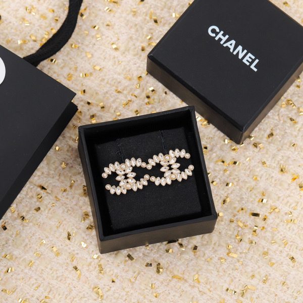 18K CC Crystal Earrings - 图片 7