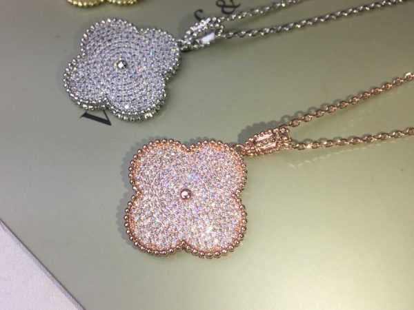 18K Magic Alhambra One Motifs Diamonds Clover Necklace - 图片 9