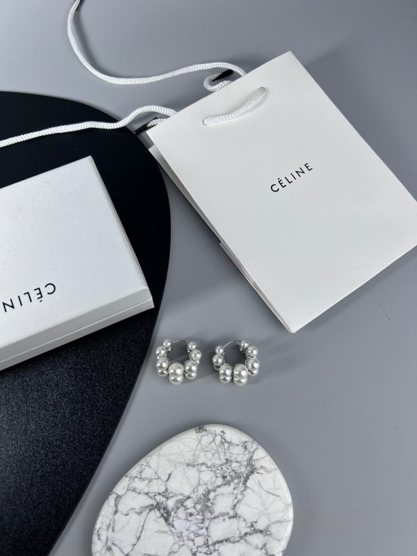 18K Triomphe Two-Rows Pearl Earrings - 图片 3