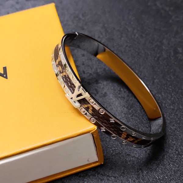 18K Louis Leather Vintage Bracelet - 图片 3