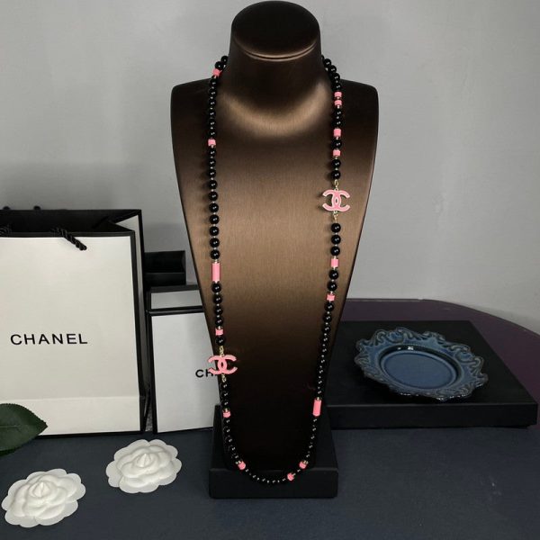 18K CC 24B Black Pearls Necklace - Image 2