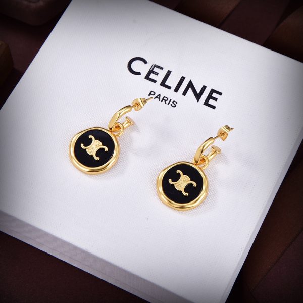 18K Triomphe Black/White Earrings - Image 4