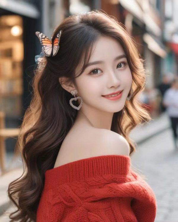 18K CC Heart Pendant Earrings - 图片 2