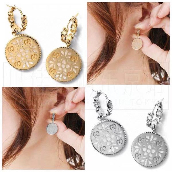 18K Double GG Icon Blooms Earrings - 图片 4