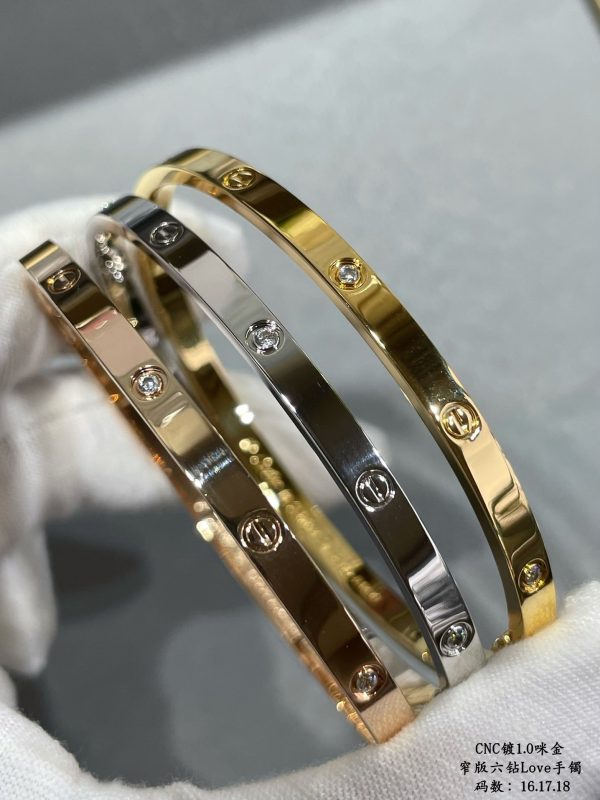 18K Love Six Diamond Small Bracelet - 图片 7
