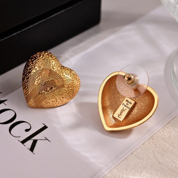18K Saint Heart Earrings - Image 4