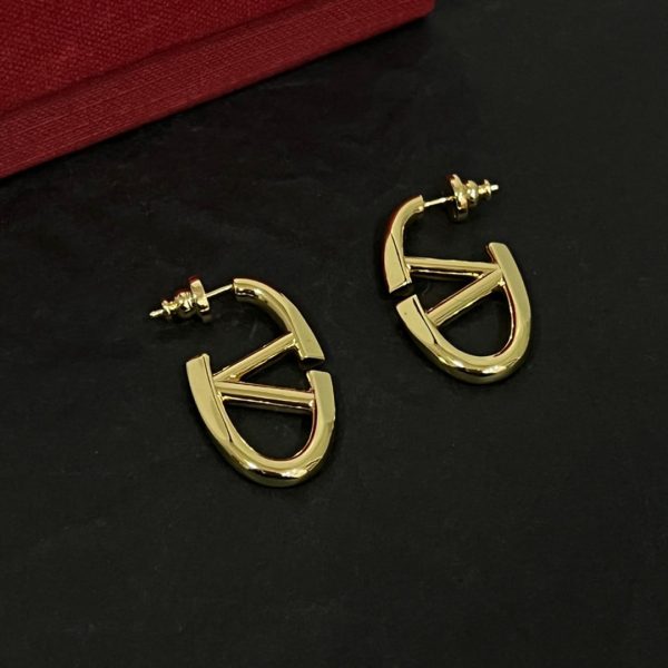 18K Vlogo Gold Earrings