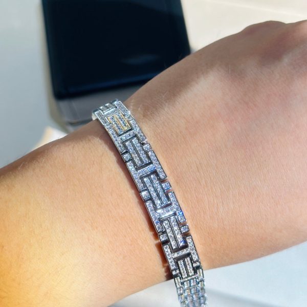18K Diamond Chain H Bracelet - 图片 5