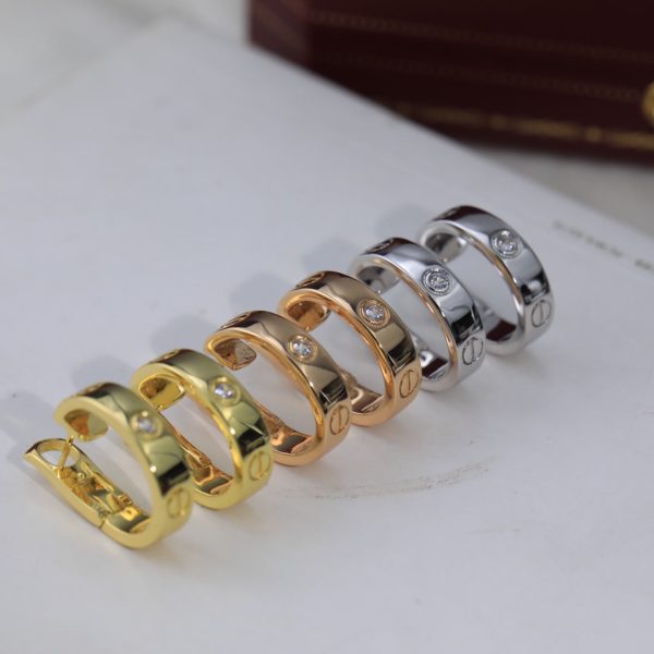 18K Love 2 Diamonds Earrings - 图片 4