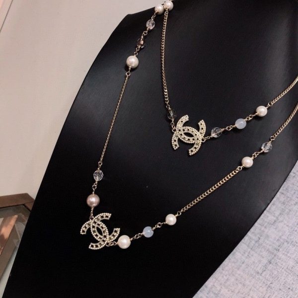 18K CC Long Pearl Necklace - 图片 3