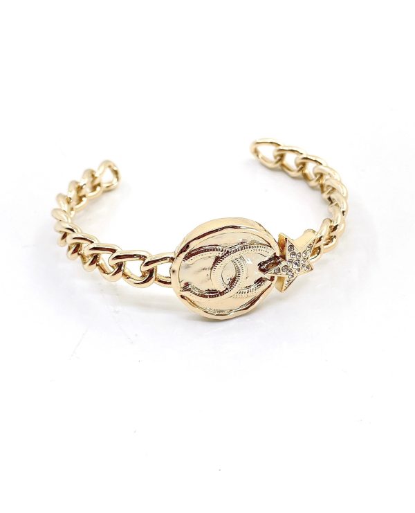 18K CC Open Bracelet - Image 2