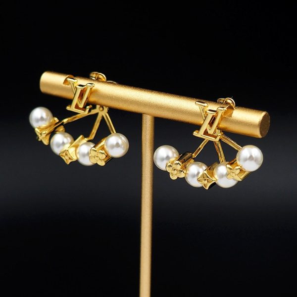 18k Louis Monogram Pearls Earrings - 图片 7
