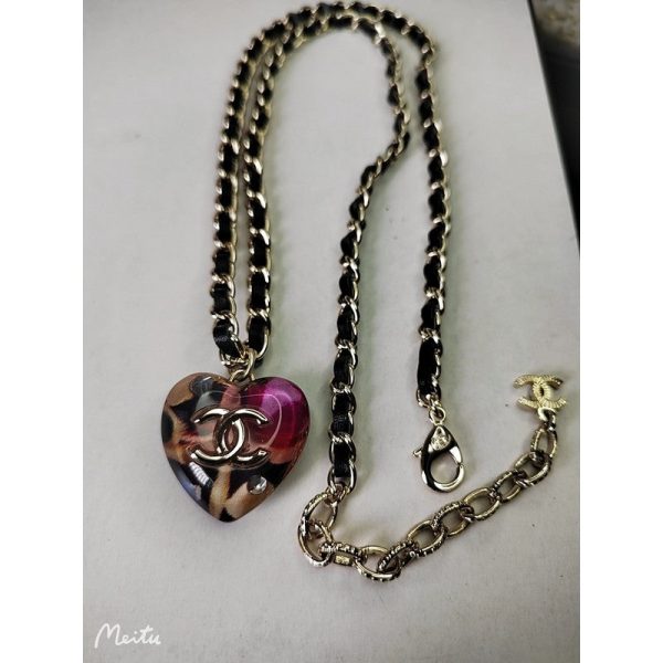 18K CC Heart Pendant Necklace - 图片 3