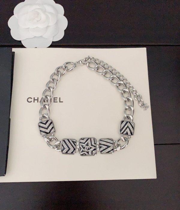 18K CC Star Diamonds Necklace - 图片 2