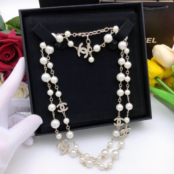 18K CC Long Pearls Necklace - 图片 2