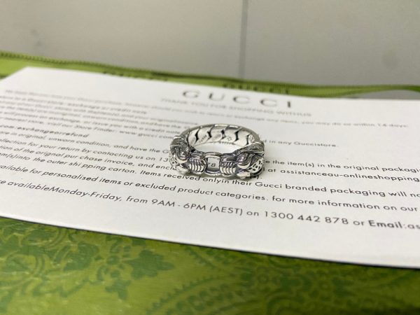 Double G Tiger Head Chain Ring - Image 5