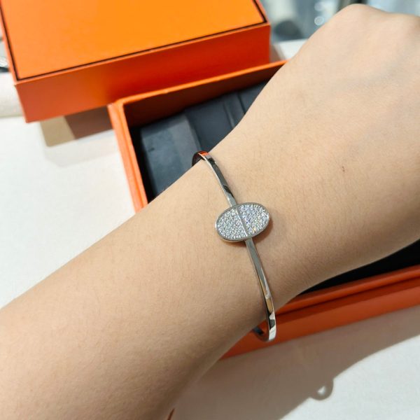 18K Chaine d'Ancre Verso H Bracelet - 图片 5