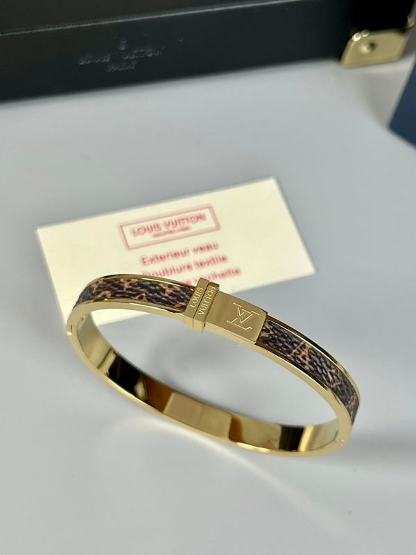 18K Louis Leather Bracelet - 图片 4