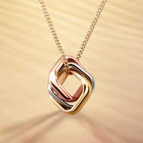 18K Trinity Cushion Necklace - 图片 3