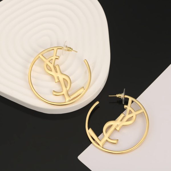 18K Saint Monogram Earrings - 图片 2