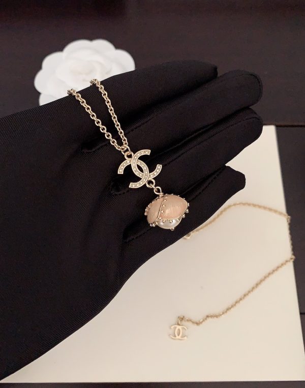 18K CC Pearls Flower Necklace - 图片 4