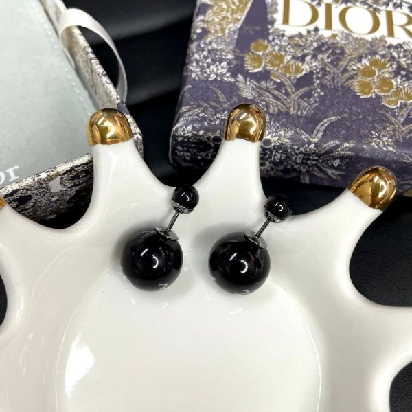 18K CD Black Tribales Earrings - 图片 3