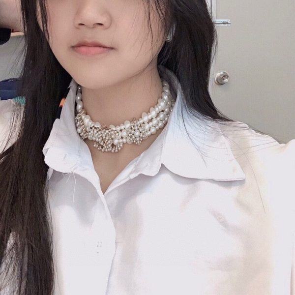 18K CC Pearl Choker Necklace - 图片 2