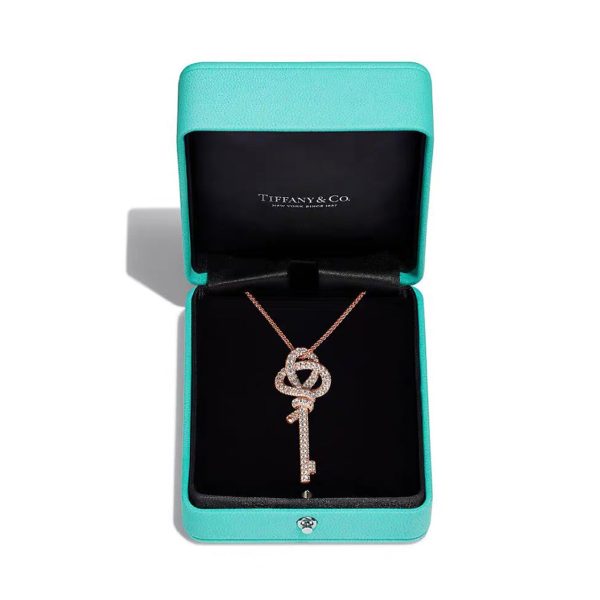 18K T Keys Woven Diamonds Large Necklace - 图片 3