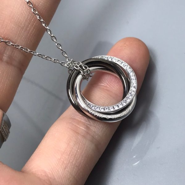 18K Trinity Diamonds Necklace - 图片 2