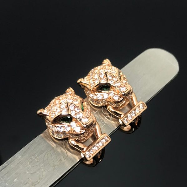 18K Panthère De Diamond Earrings - 图片 3