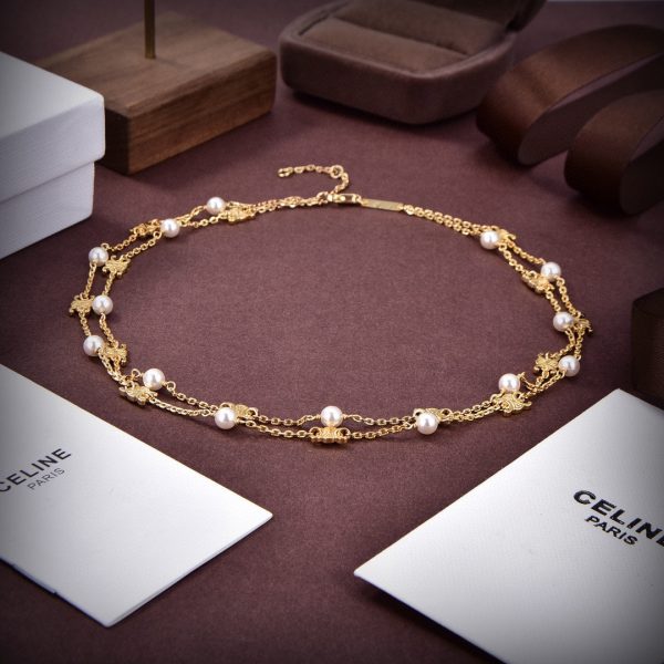 18K Triomphe Pearl Double Necklace - 图片 7