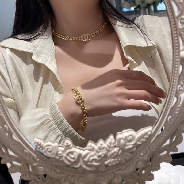18K CC Diamond Chain Bracelet - Image 2