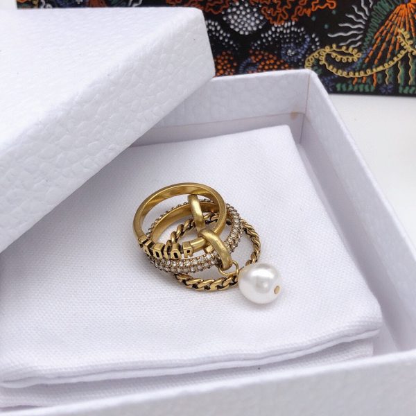 18K CD Pearl & Crystal J'Adior Rings - 图片 9