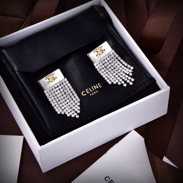 18K Triomphe Diamonds Tassel Earrings - Image 5
