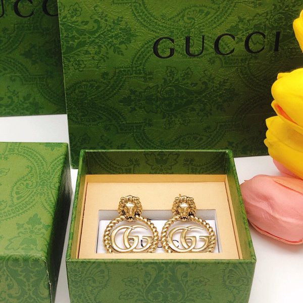18K Double G Pendant Earrings - 图片 3