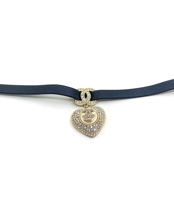18K CC 2021 Leather Choker Necklace - 图片 4