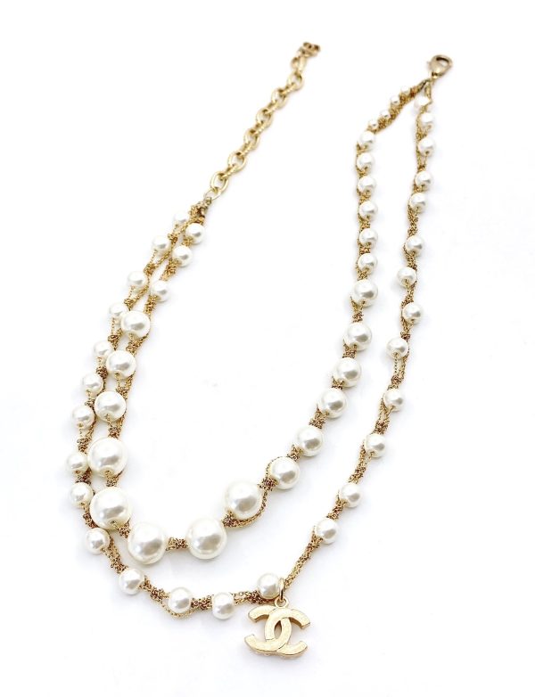 18K CC Pearls Necklace - 图片 3