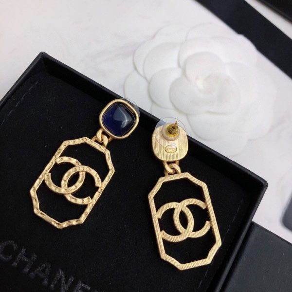 18K CC Perfume Bottle Earrings - 图片 3