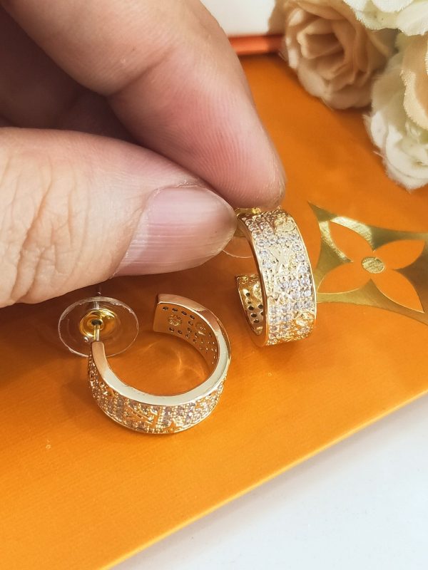 18K Louis Circle Earrings - 图片 3