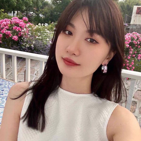 18K CE Pink Crystal Earrings - 图片 3