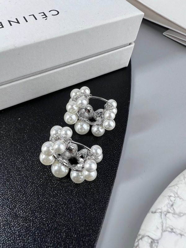 18K Triomphe Two-Rows Pearl Earrings - 图片 4